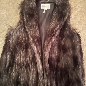 BCBGMaxAzria Dark Faux Fur Teddy Jacket